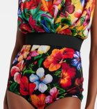 Dolce&Gabbana Floral silk-blend playsuit
