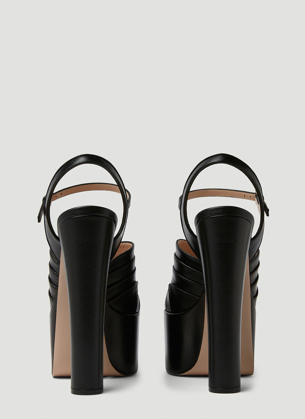 Geometric Platform Heels in Black Gucci