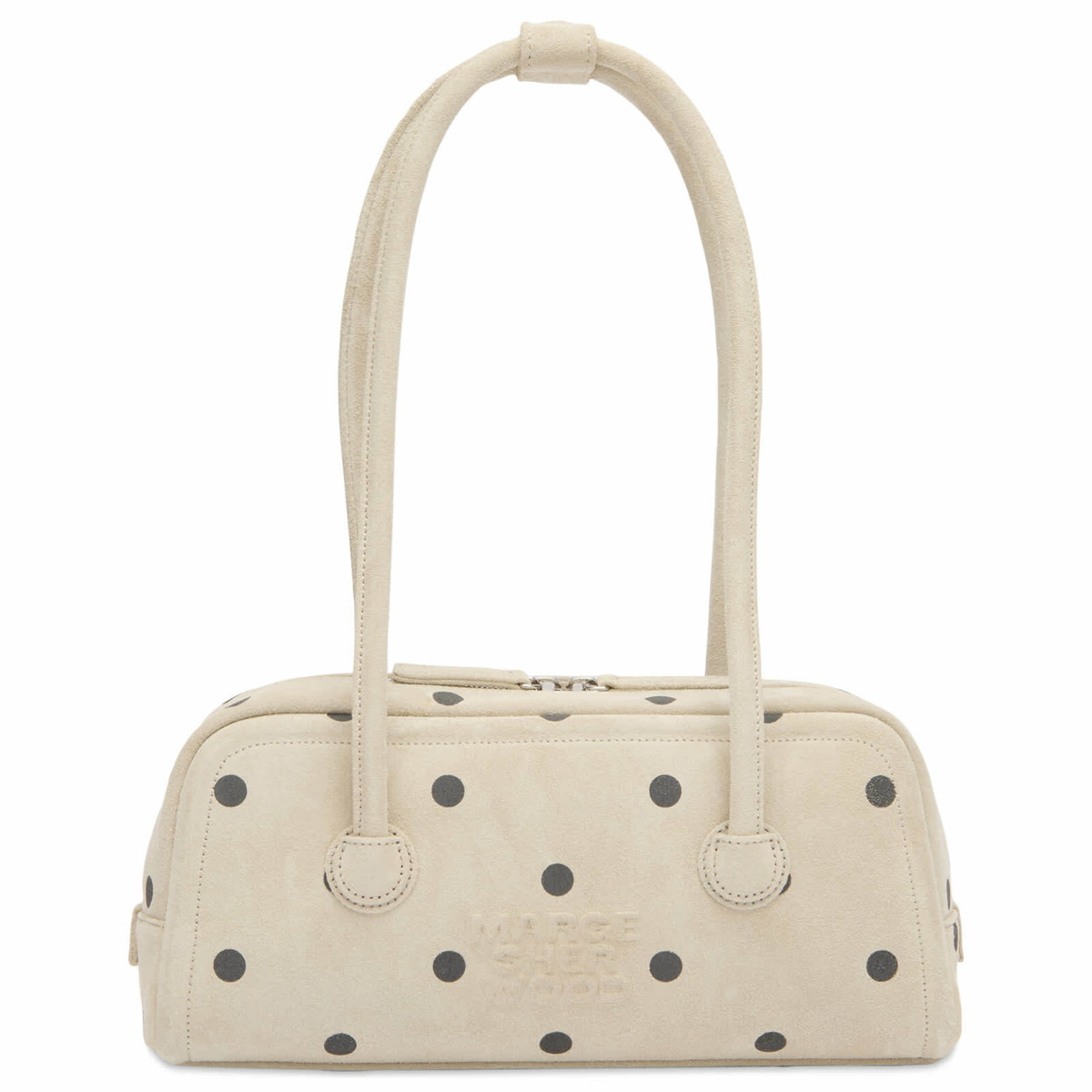 MARGESHERWOOD Women's Soft Boston EW Bag in Blond Wood/Polka Dot 