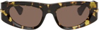 Bottega Veneta Tortoiseshell Oval Sunglasses