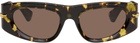 Bottega Veneta Tortoiseshell Oval Sunglasses
