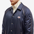 Gucci Men's Oval Logo Coach Jacket in Navy