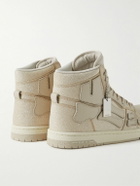 AMIRI - Skel Top Glittered Leather High-Top Sneakers - Neutrals