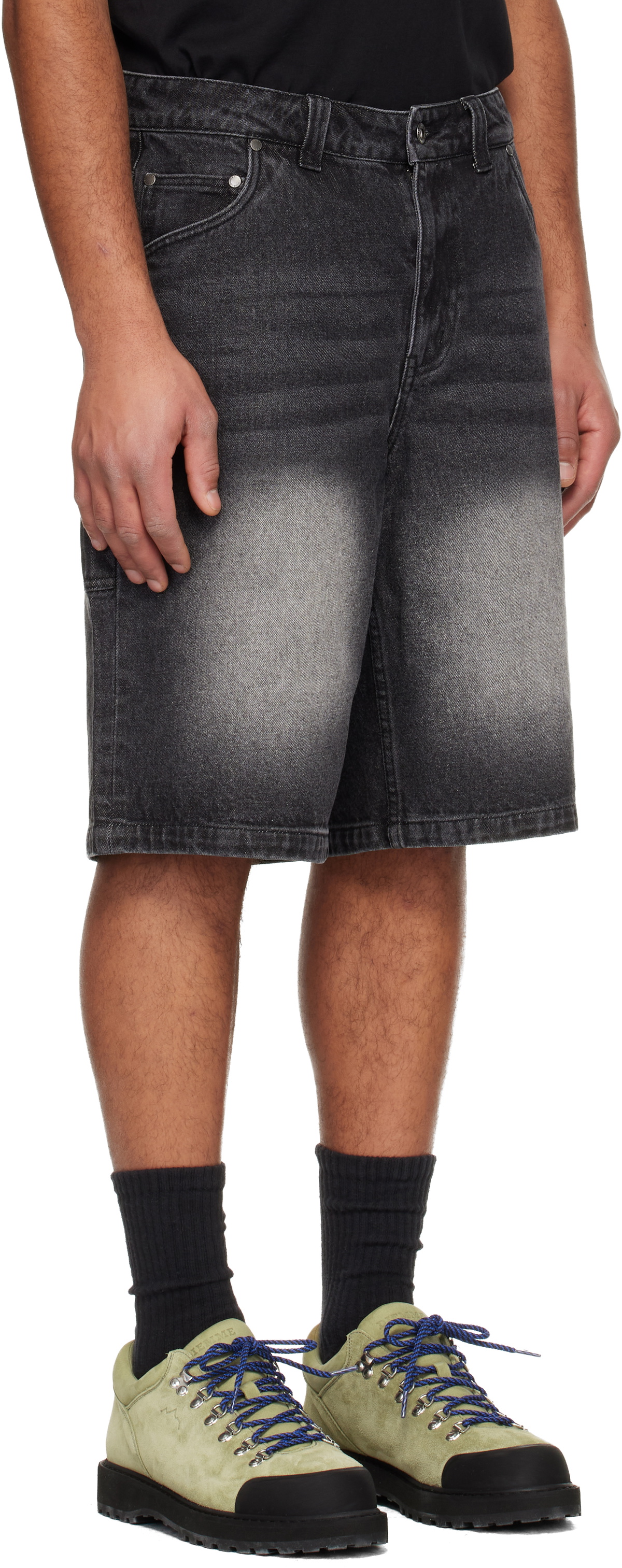 Dime Black Classic Denim Shorts