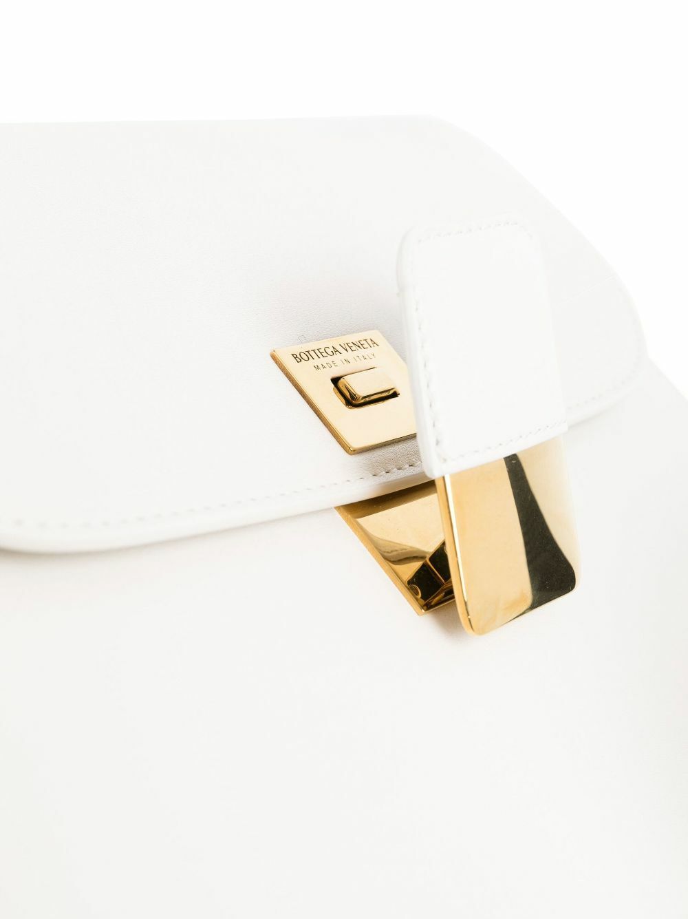 Bottega Veneta White Small Desiree Leather Cross Body Bag