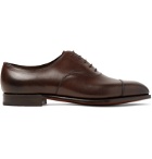 Edward Green - Chelsea Cap-Toe Burnished-Leather Oxford Shoes - Brown