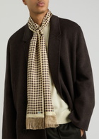 Valentino Printed Fringed Silk-satin Scarf - Beige - One Size