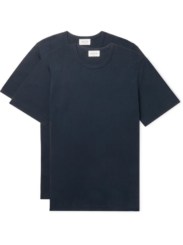 Photo: Wood Wood - Allan Two-Pack Organic Cotton-Jersey T-Shirts - Blue