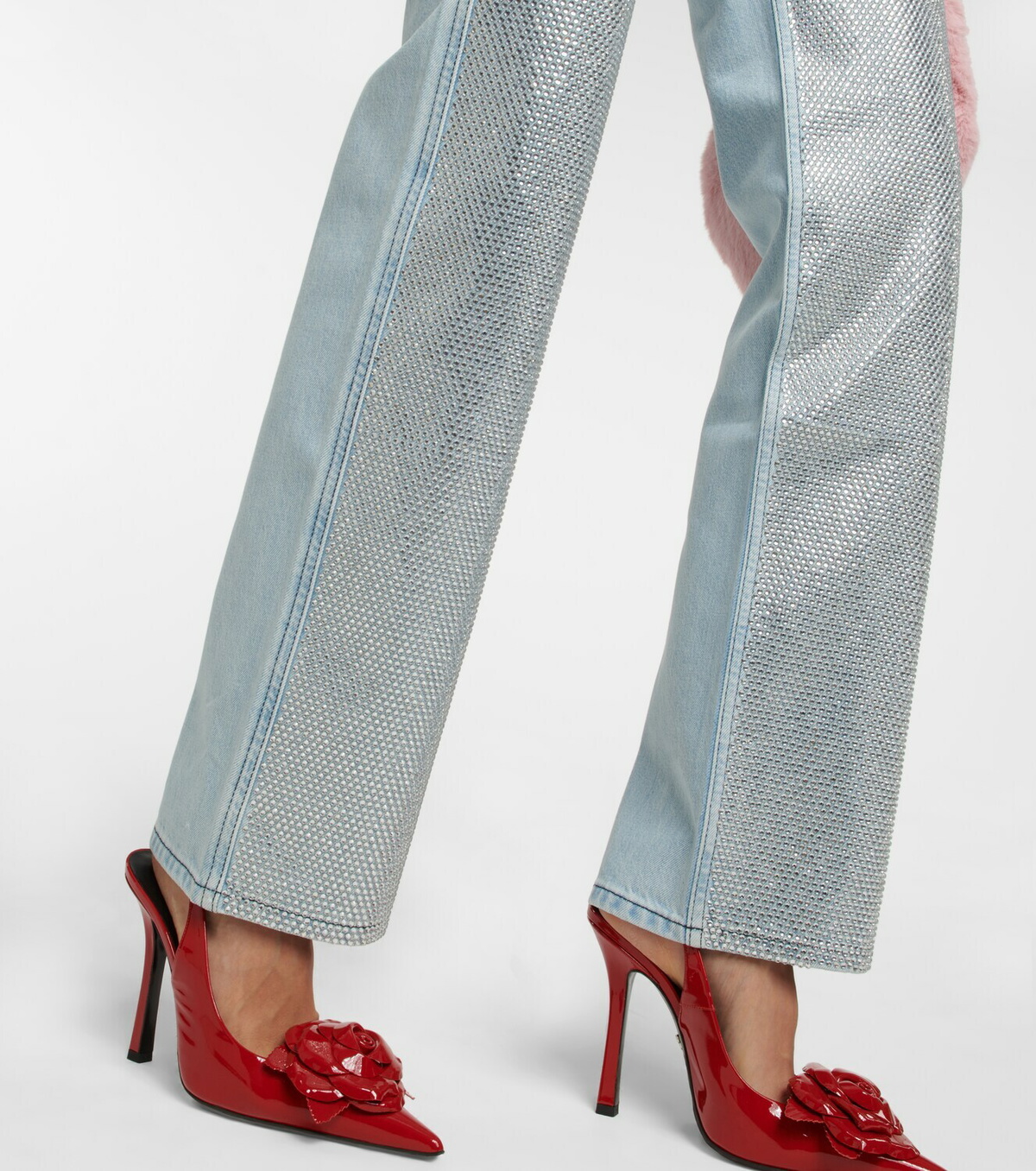 Frame - Le Jane embellished high-rise jeans Frame Denim