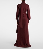 Plan C Scarf-detail cotton maxi dress