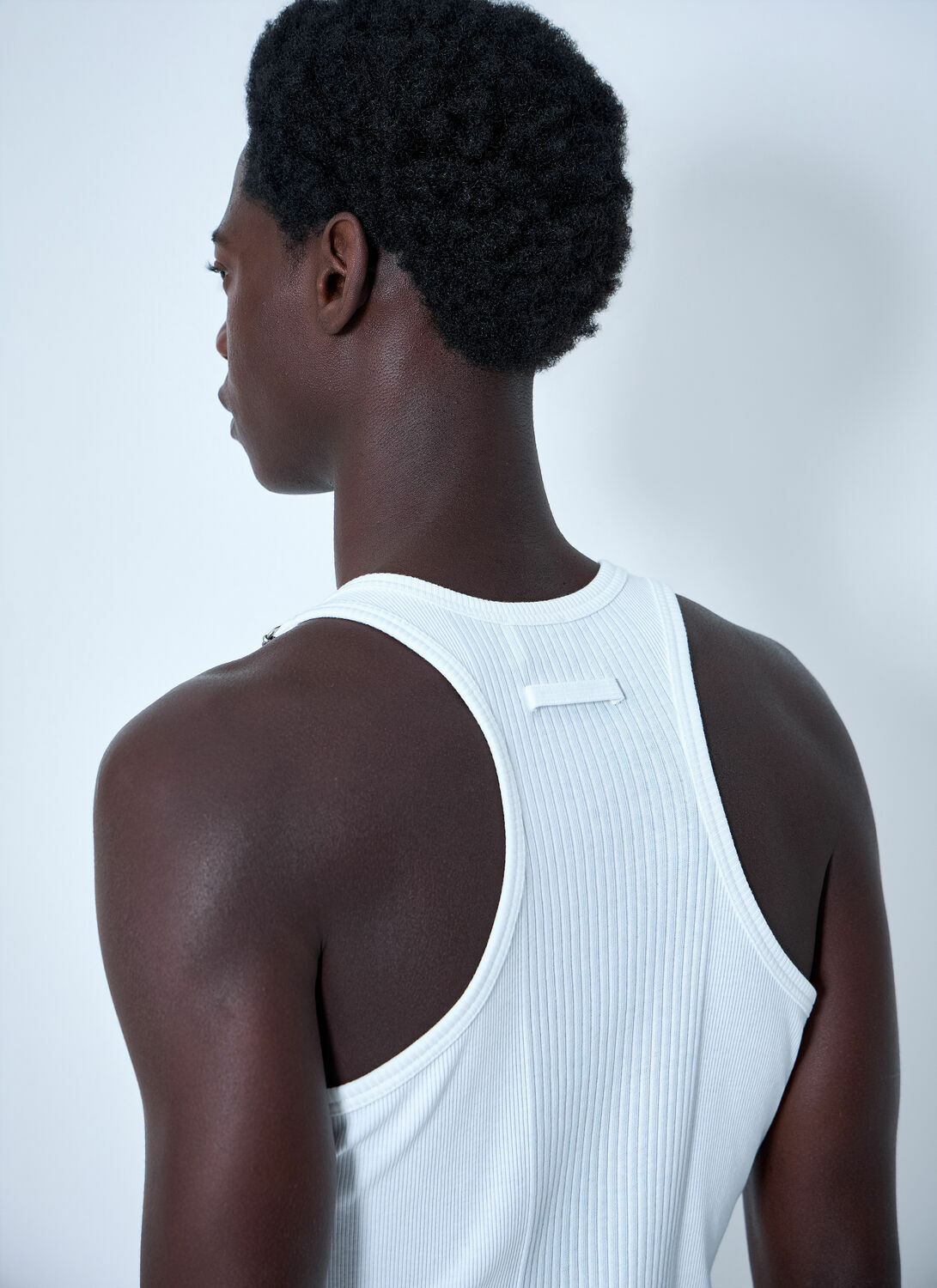 Jean Paul Gaultier Ribbed Tank Top with Metallic Hardware