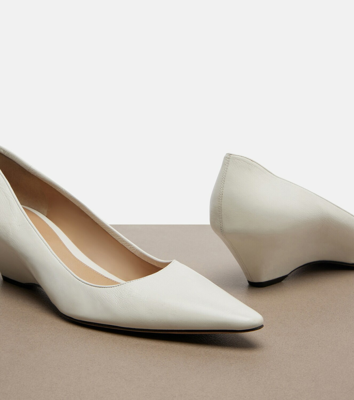 The Row Liisa leather wedges