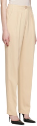 Maiden Name Beige Lila Trousers