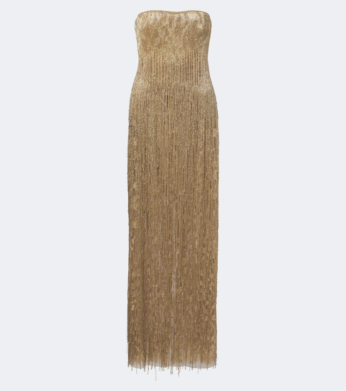 Marmar Halim Embellished fringed bustier gown