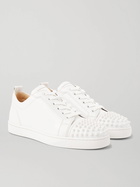 Christian Louboutin - Louis Junior Spikes Cap-Toe Leather Sneakers - White
