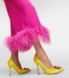Manolo Blahnik Hangisi 105 embellished satin pumps