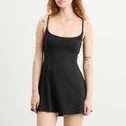 SKIMS Women's Smooth Lounge Strap Mini Dress in Obsidian