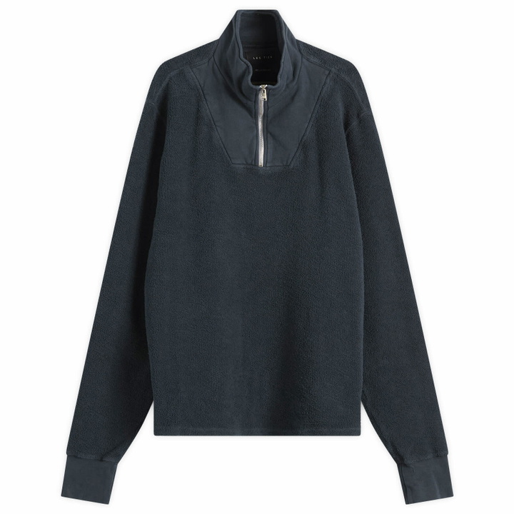 Photo: Les Tien Men's Inside Out Half Zip Yacht Pullover in Faded Black