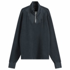 Les Tien Men's Inside Out Half Zip Yacht Pullover in Faded Black