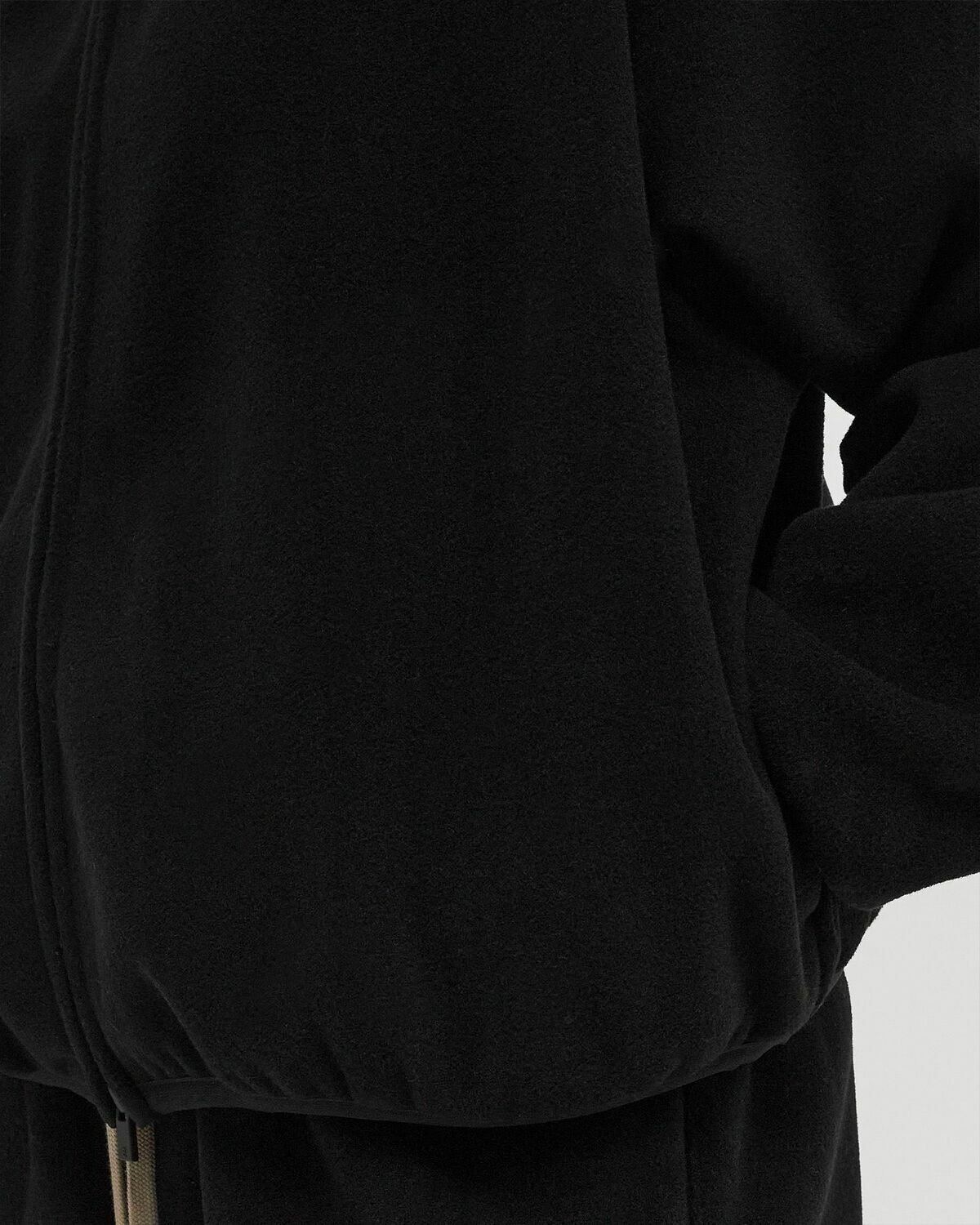 Fear of God Essentials BRUSHED HOODED BOMBER Black Womens Sweatshirt