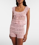 Anna Kosturova Deauville crochet cotton crop top