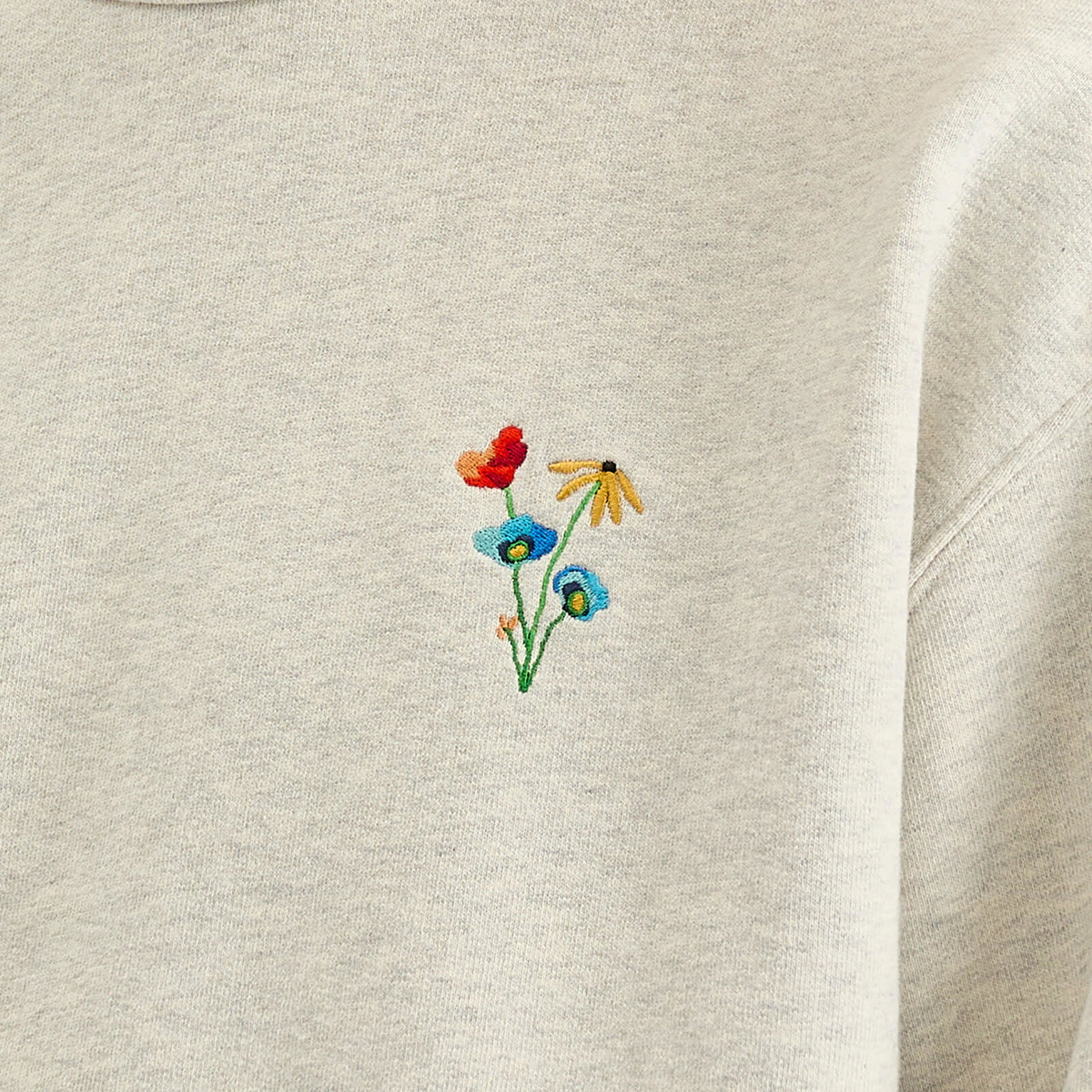Foret Men's Noon Element Crew Sweatshirt in Snow Melange