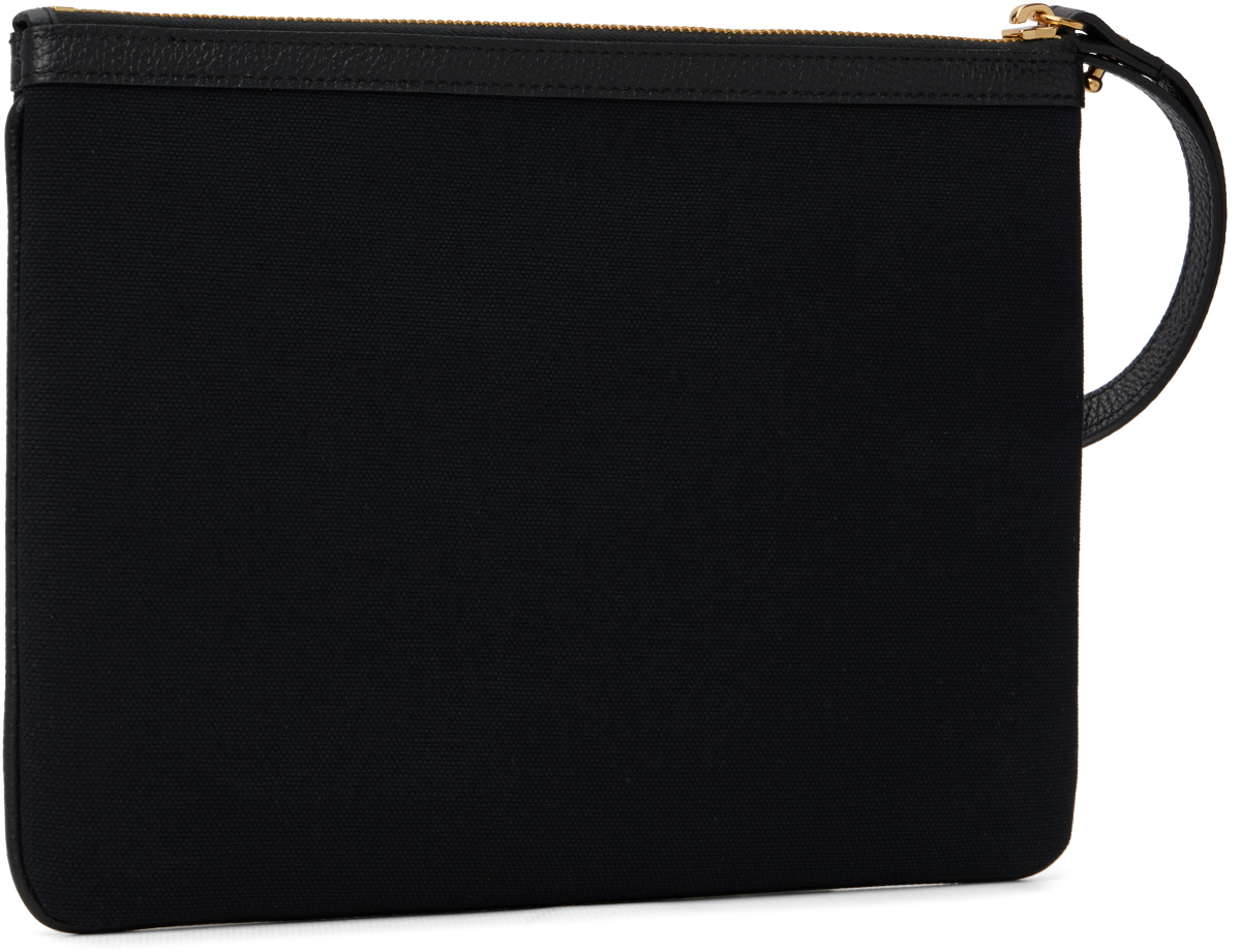 Versace Black 'La Medusa' Canvas Pouch