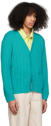 System Blue Buttoned Cardigan