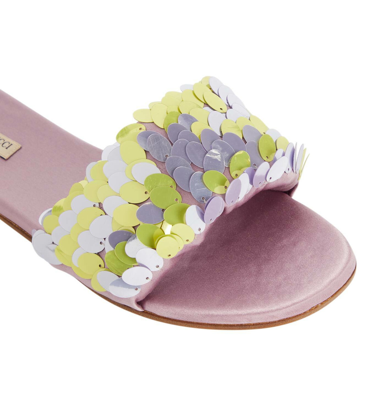 Pucci Sequin-embellished satin slides
