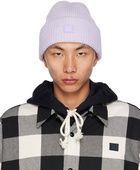 Acne Studios Purple Logo Beanie