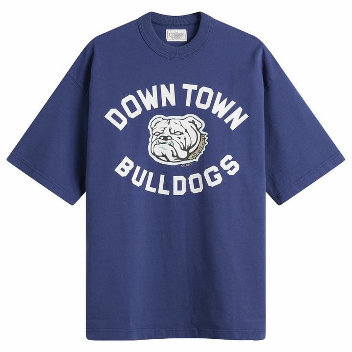 Photo: Unlikely Dry Goods Men's "BULLDOGS" Graphic T-Shirt in Blue