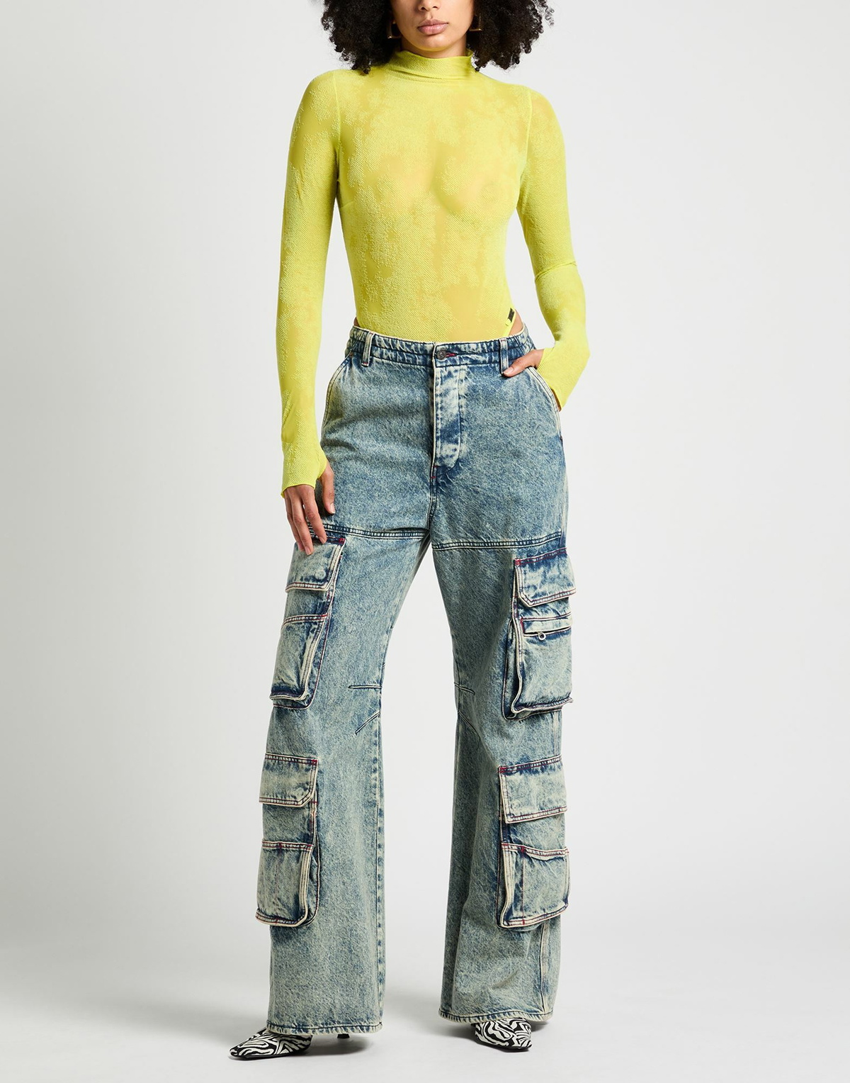Diesel Womens Bodysuit in Lime green