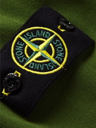 Stone Island - Logo-Appliquéd Cotton-Blend Half-Zip Sweater - Green
