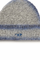 Diesel Alpaca-blend beanie with sprayed effect - Knit caps - Unisex - Grey