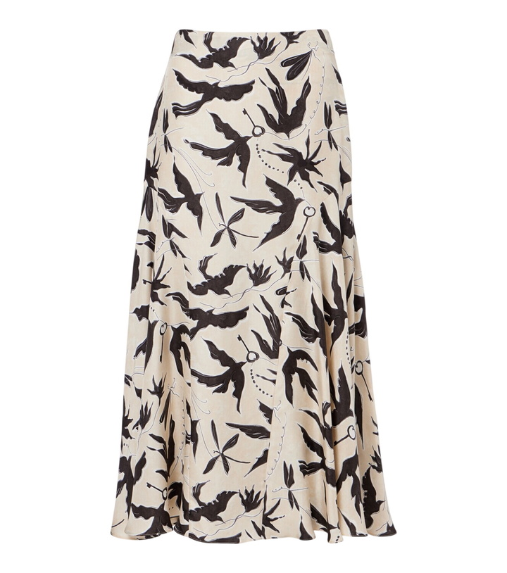 Photo: Altuzarra Elton printed silk midi skirt