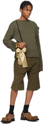 Ottolinger Green Deconstructed Linen Longsleeve T-shirt