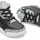 Air Jordan 3 Retro TD Sneakers in Black/Green Glow/Wolf Grey/White