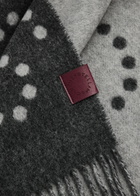 Stella Mccartney Logo-intarsia Reversible Wool Scarf - Grey - One Size