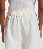 Prada Oversized linen Bermuda shorts