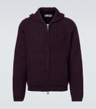 Our Legacy Level ribbed-knit wool zip-up hoodie