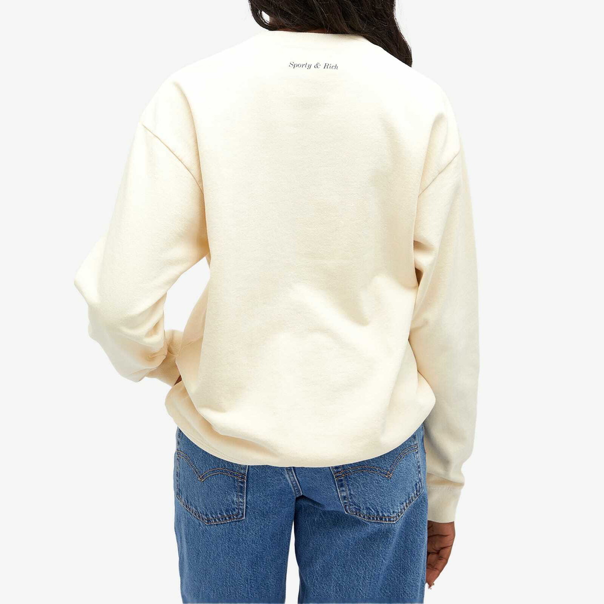 Sporty&Rich｜ (H&W Crest Crewneck - Navy White/Gold/Crim H&W Crest Crewneck - Cream/Navy – Sporty & Rich