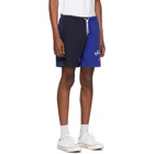 Noah NYC Blue Colorblocked Jersey Shorts