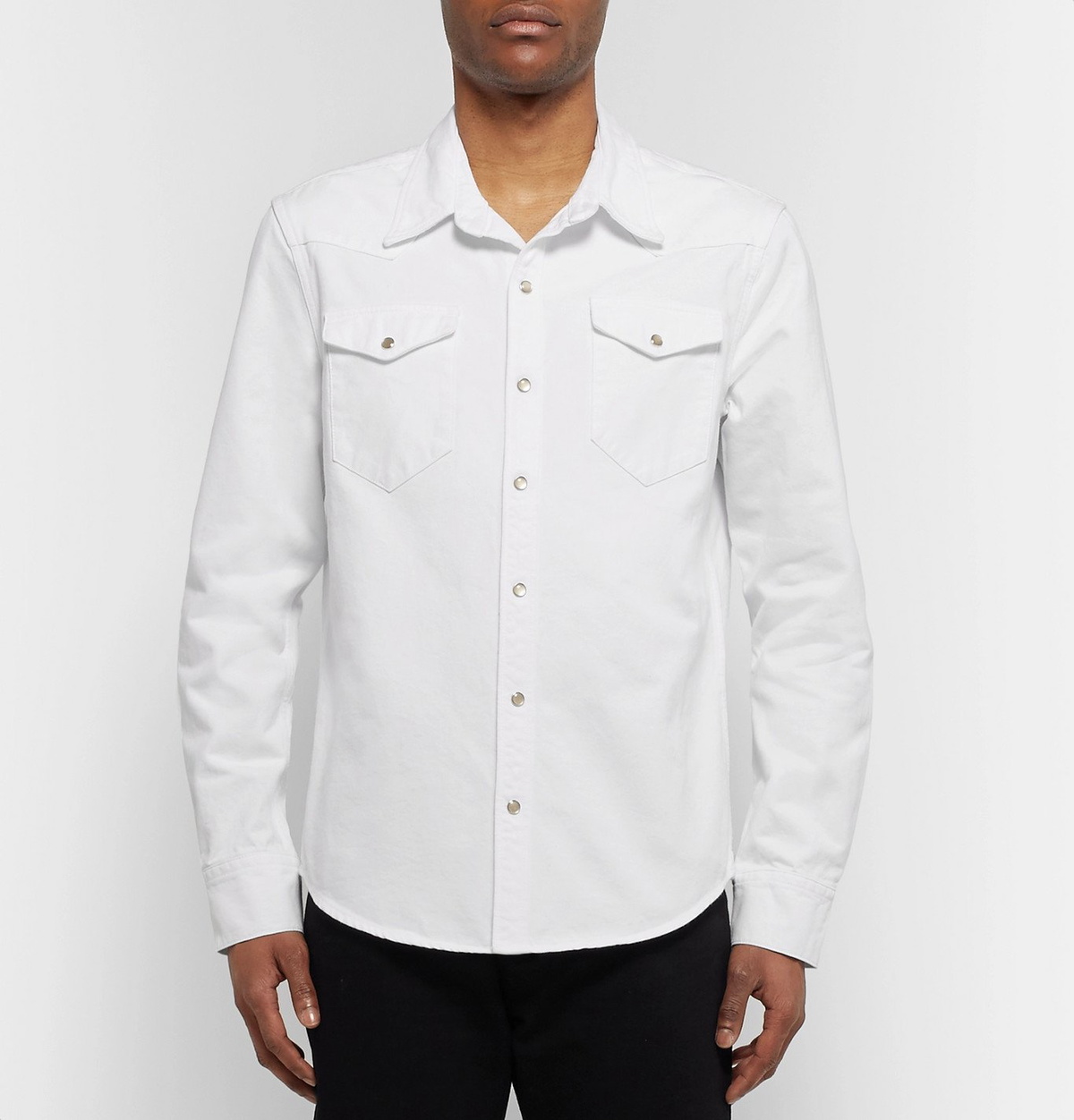 SALLE PRIVÉE - Rohe Denim Western Overshirt - White SALLE PRIVEE