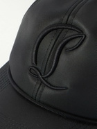 Christian Louboutin - Mooncrest AC Logo-Embroidered Leather-Trimmed Nylon-Twill Baseball Cap - Black