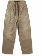 KAPITAL - Katsuragi Straight-Leg Cotton-Twill Drawstring Cargo Trousers - Neutrals