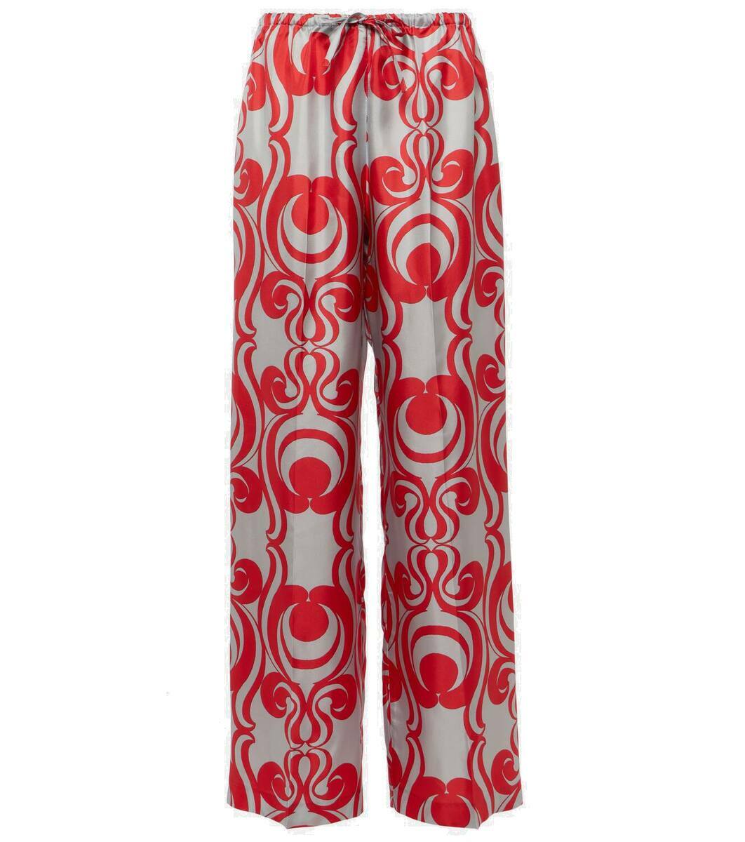Dries Van Noten Women's Wide Leg Pants Beige