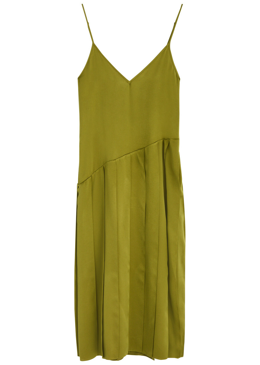 strapless open back dress Sheath V Neck Satin Pleated Backless Long Bridesmaid Dress Taupe / US 6