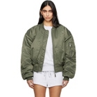 Entire Studios Khaki Cropped Broad Bomber Jacket