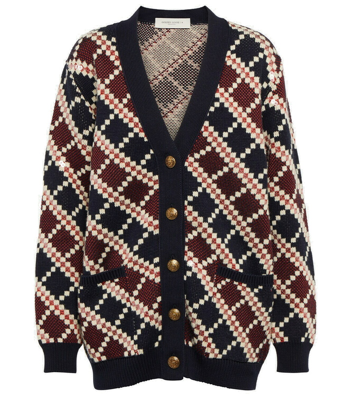 Photo: Golden Goose - Checked cotton and wool-blend cardigan