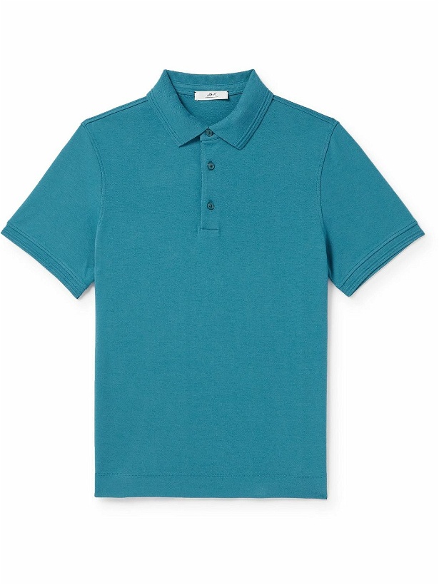 Photo: Mr P. - Organic Cotton-Piqué Polo Shirt - Blue